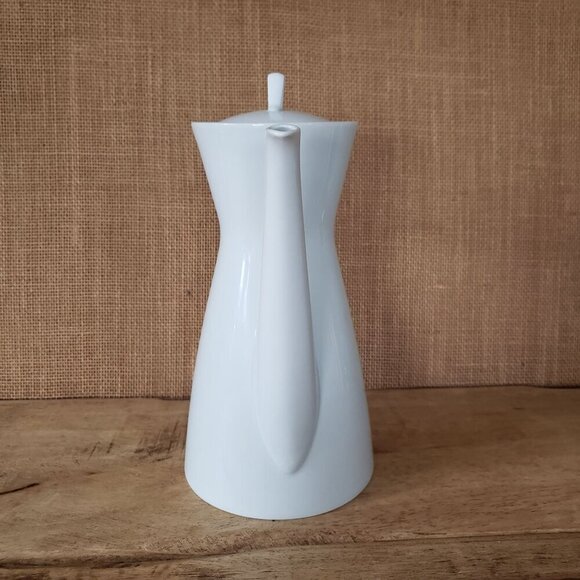 Vtg 1950s Rosenthal Continental Classic Modern White Coffee Tea Pot Minimalist - Picture 6 of 15